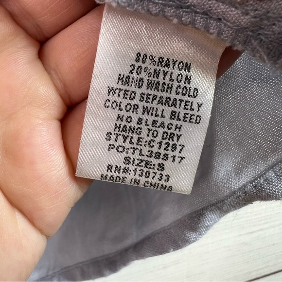 Umgee Blue Floral Embroidered Bell Sleeve Blouse Size S - Picture 7 of 11